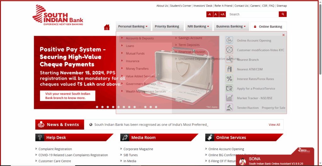 South indian bank job recruitment 2025